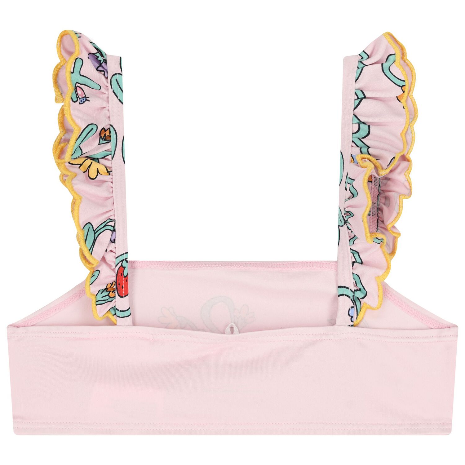 Girls Pink Logo Flower Bikini, 1, hi-res