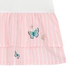 Younger Girls White & Pink Butterflies Logo Dress, 1, hi-res