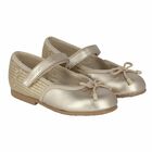 Younger Girls Gold Embellished Shoes, 1, hi-res
