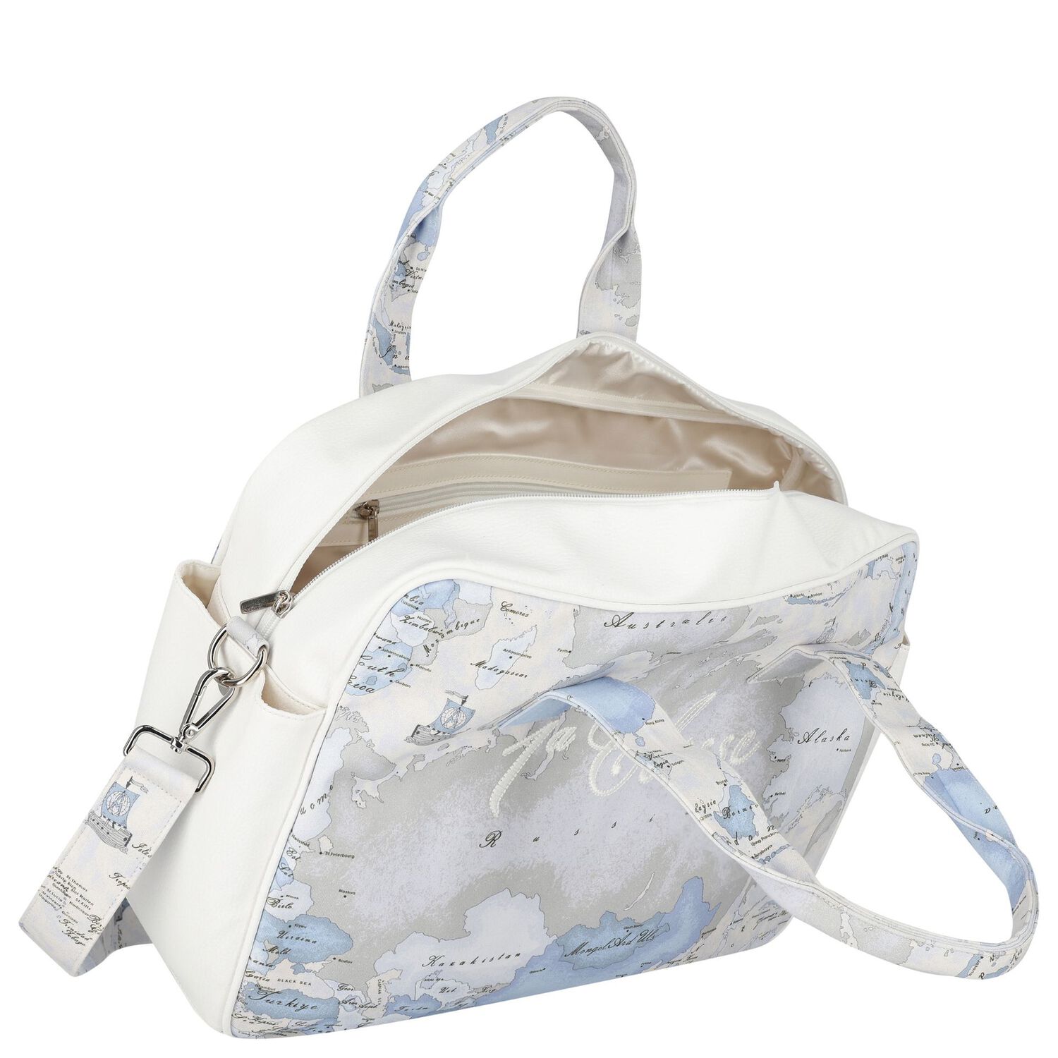 Blue & Grey Geo Map Baby Changing Bag, 1, hi-res image number null