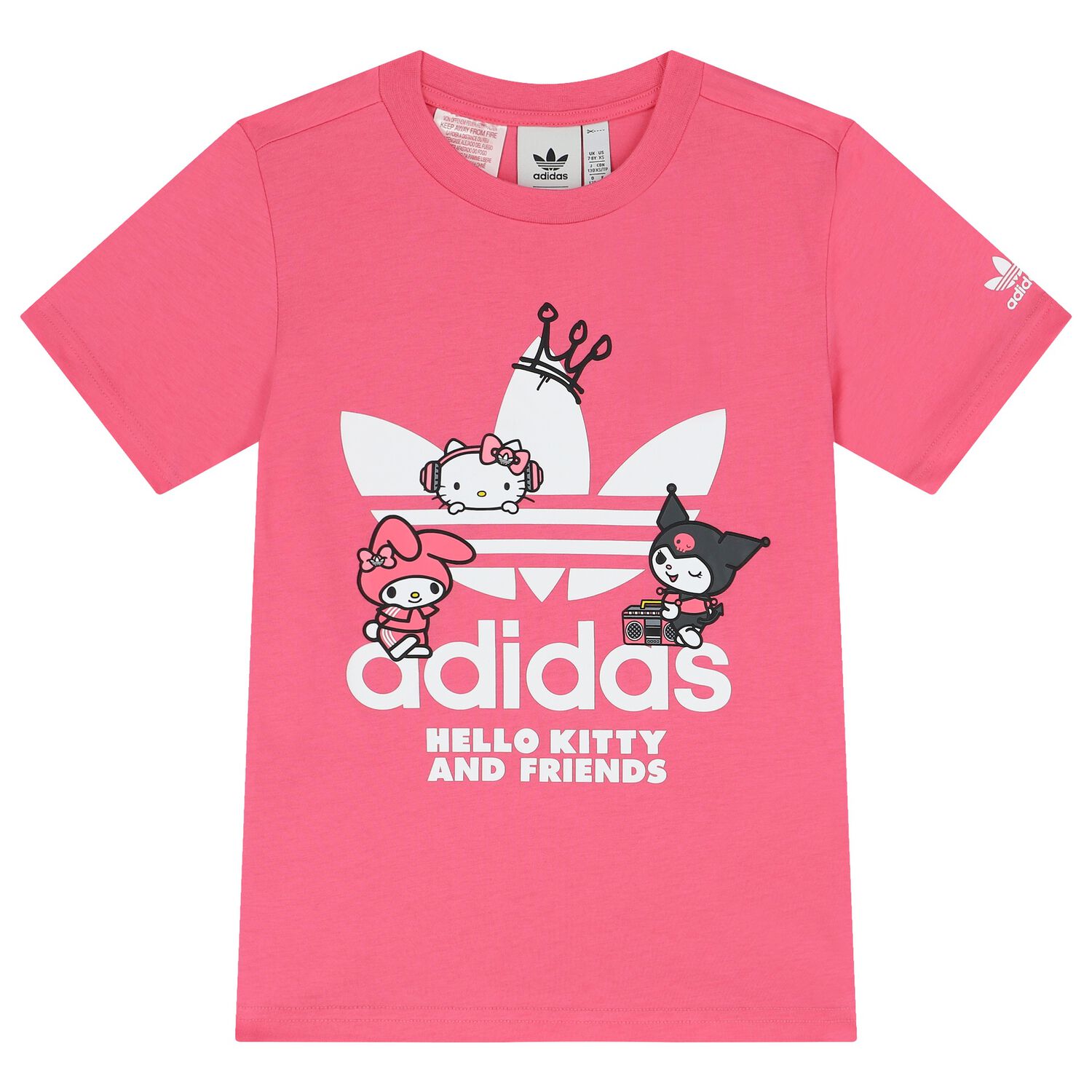 Girls Pink Trefoil Logo T-Shirt, 1, hi-res image number null