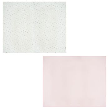 Baby Girls White & Pink Blossom Muslins ( 2-Pack )