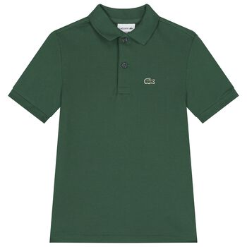 Boys Green Logo Polo Shirt