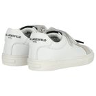 White Ikonik Karl Logo Trainers, 1, hi-res