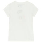 Girls White Polo Bear T-Shirt, 2, hi-res