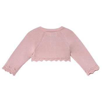 Baby Girls Pink Knitted Cardigan