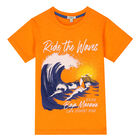 Boys Orange & Blue Graphic Shorts Set, 1, hi-res