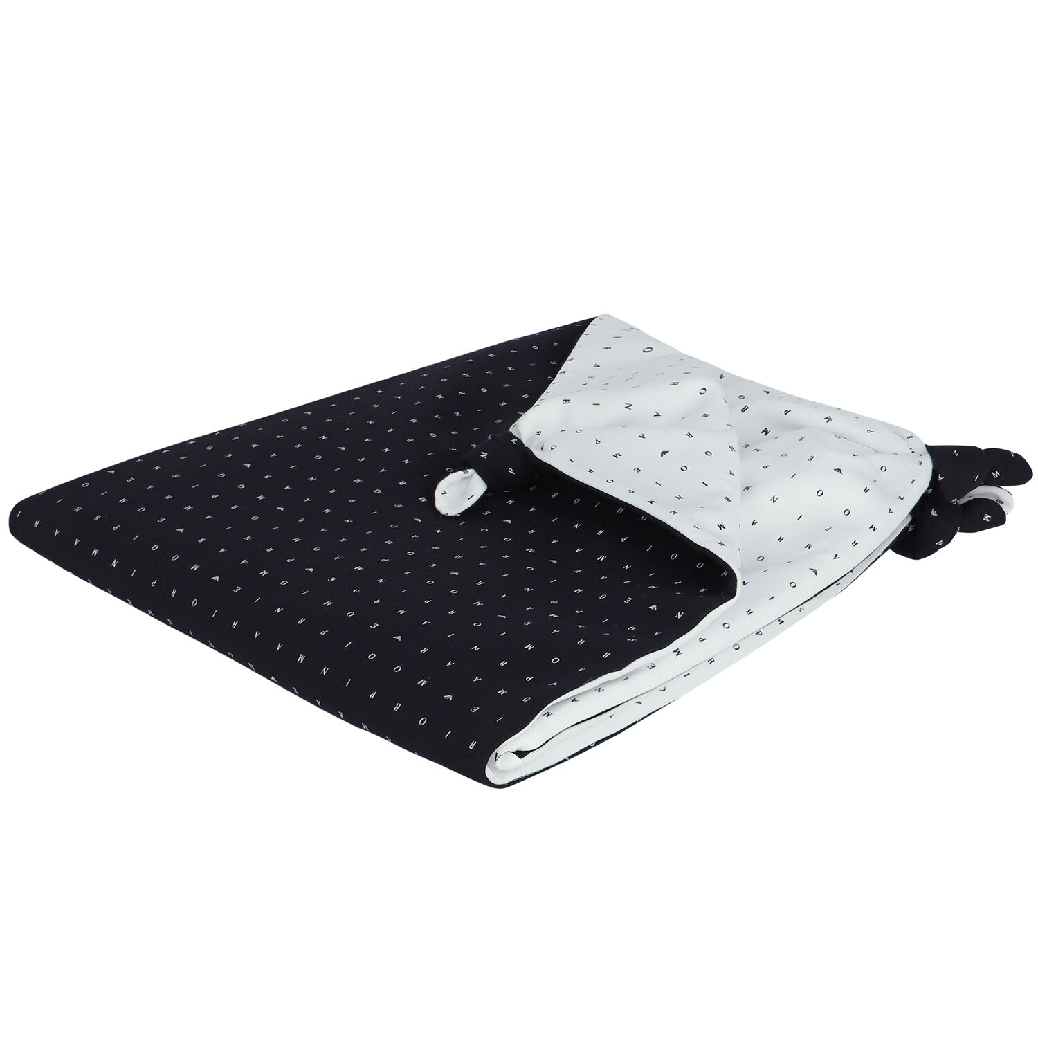 Baby Boys Navy Blue & White Logo Blanket, 1, hi-res