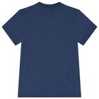 Boys White & Navy Blue Logo T-Shirts ( 3-Pack ), 1, hi-res