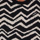 Girls Black & Ivory Zig Zag Sweatshirt, 1, hi-res