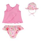 Baby Girls Pink Swim Set, 1, hi-res