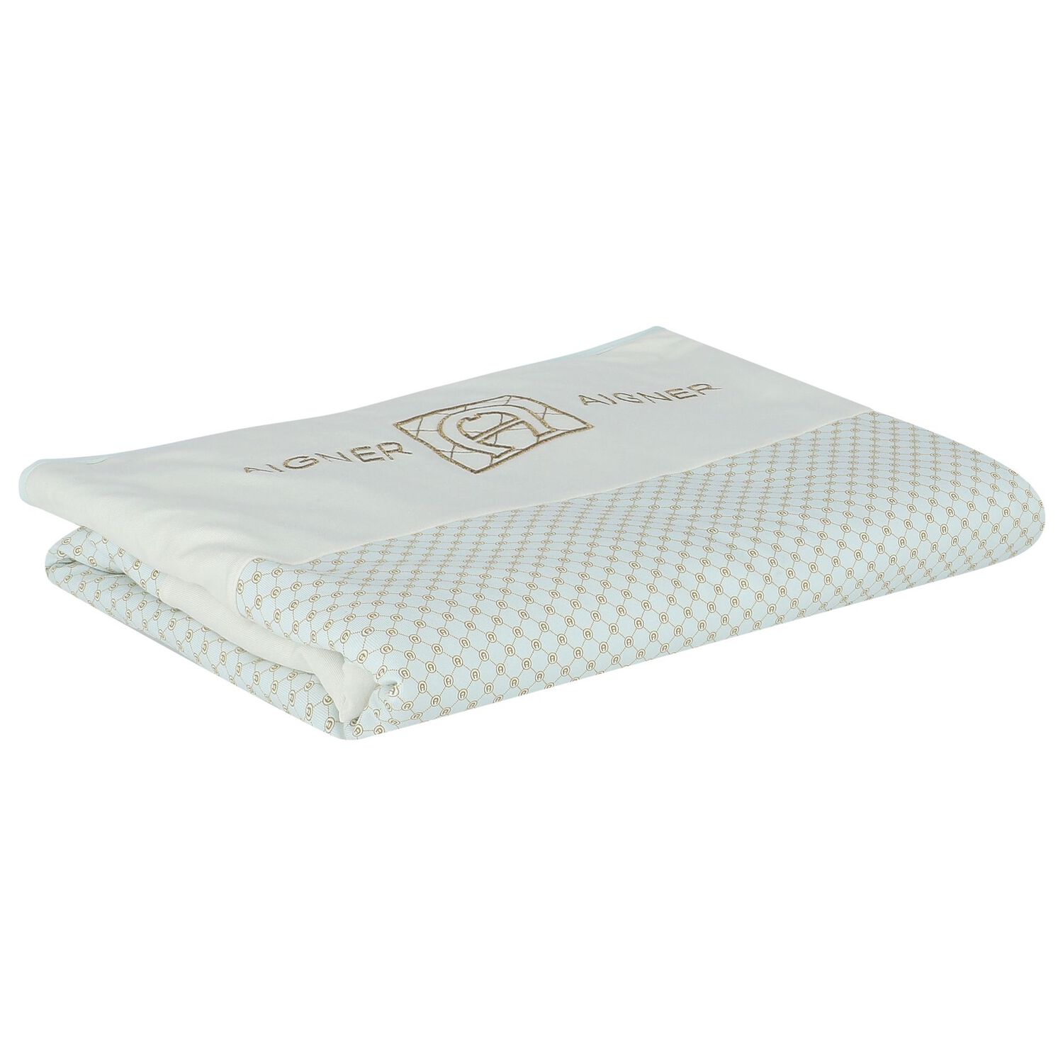 Baby Boys Blue & Gold Logo Blanket, 2, hi-res image number null