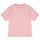 Girls Pink Logo Softskin T-Shirt, 7, hi-res