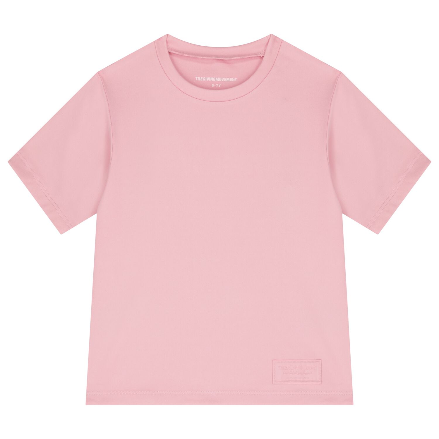 Girls Pink Logo Softskin T-Shirt, 7, hi-res