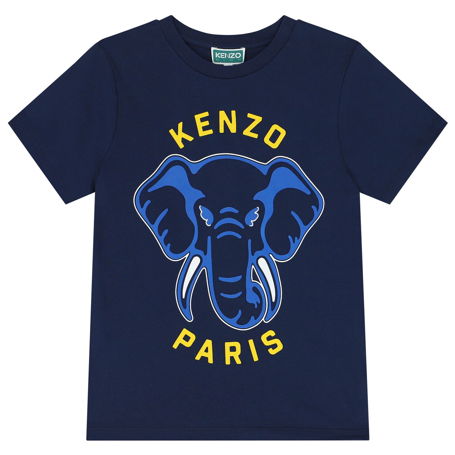Boys Navy Blue Elephant Logo T-Shirt, 3, hi-res image number null