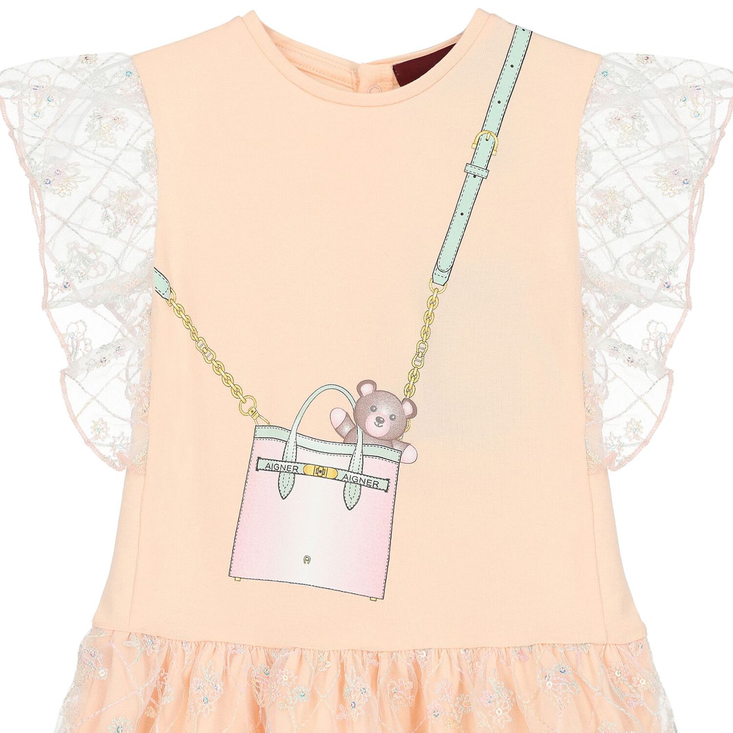 Younger Girls Pink Bag Dress, 1, hi-res image number null