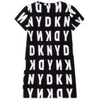 Girls Black & White Logo Dress Set, 1, hi-res