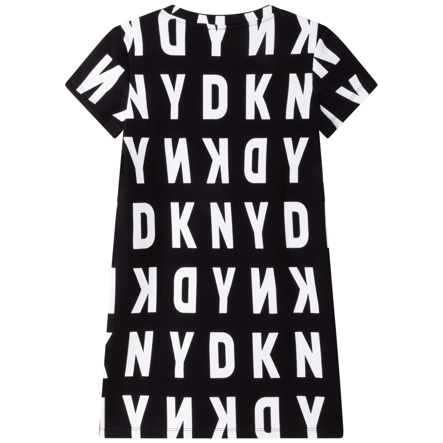 Girls Black & White Logo Dress Set, 1, hi-res