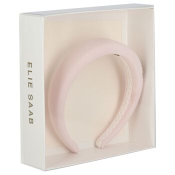 Girls Pink Logo Crepe Headband