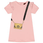 Younger Girls Pink Logo Bag Dress, 1, hi-res