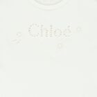 Girls White Logo T-Shirt, 1, hi-res
