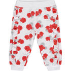 Baby Girls White & Red Roses Tracksuit, 1, hi-res