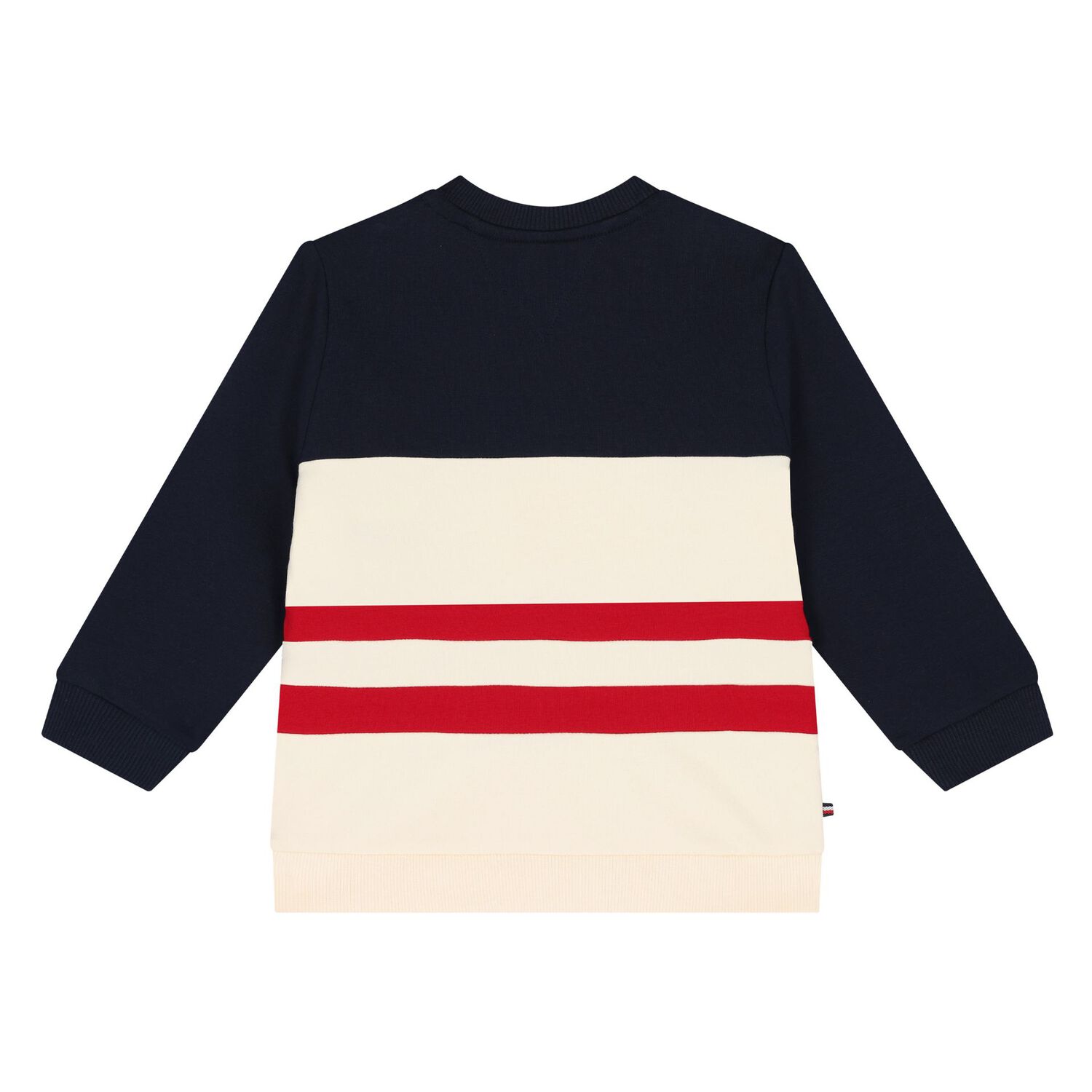 Baby Boys Beige & Navy Blue Logo Tracksuit, 1, hi-res