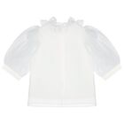Girls White & Pink Floral Skirt Set, 1, hi-res