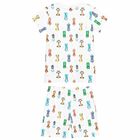 Boys White Printed Pyjamas, 1, hi-res