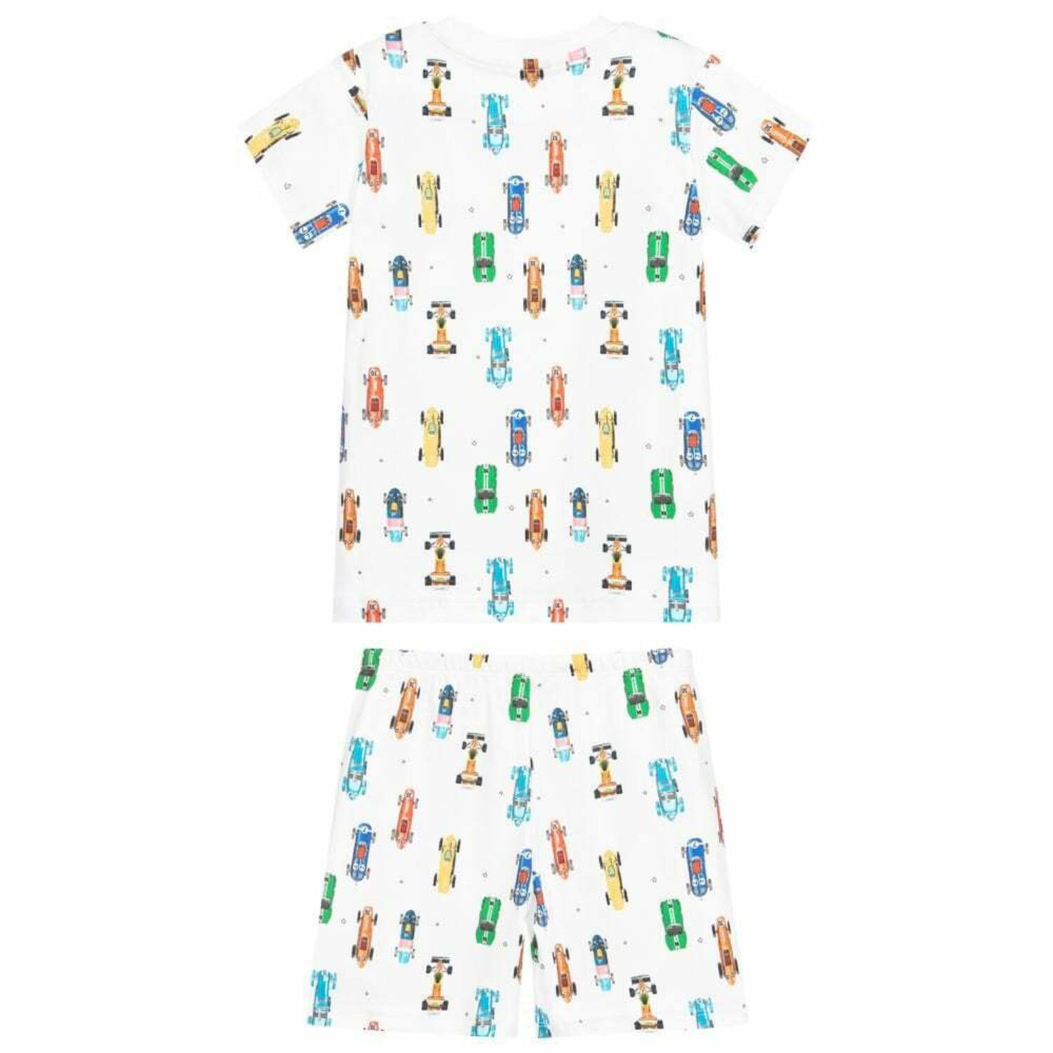 Boys White Printed Pyjamas, 1, hi-res