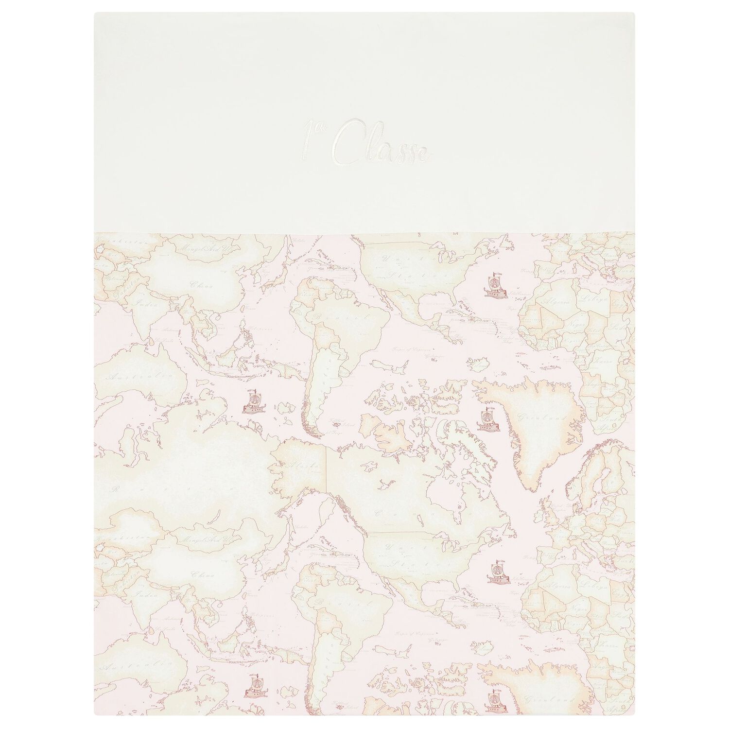 Baby Girls Ivory, Beige & Pink Geo Map Babygrow Gift Set, 1, hi-res