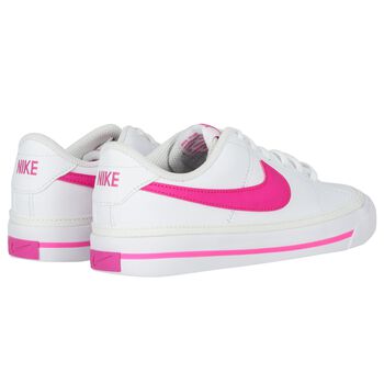 Girls White & Pink Court Legacy Trainers