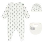 Ivory Teddy Bear Logo Babygrow Set, 2, hi-res