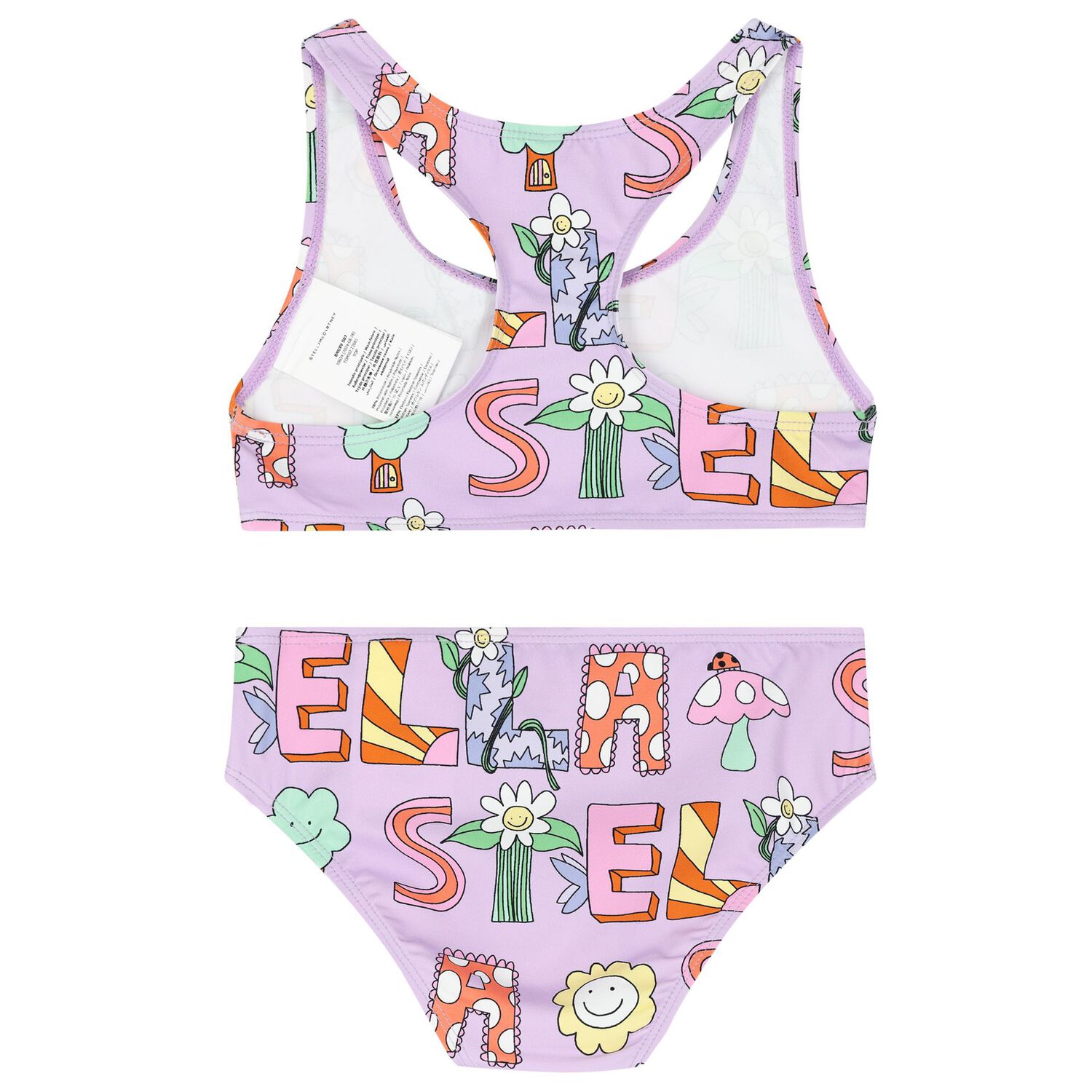 Girls Purple Floral Bikini, 1, hi-res image number null