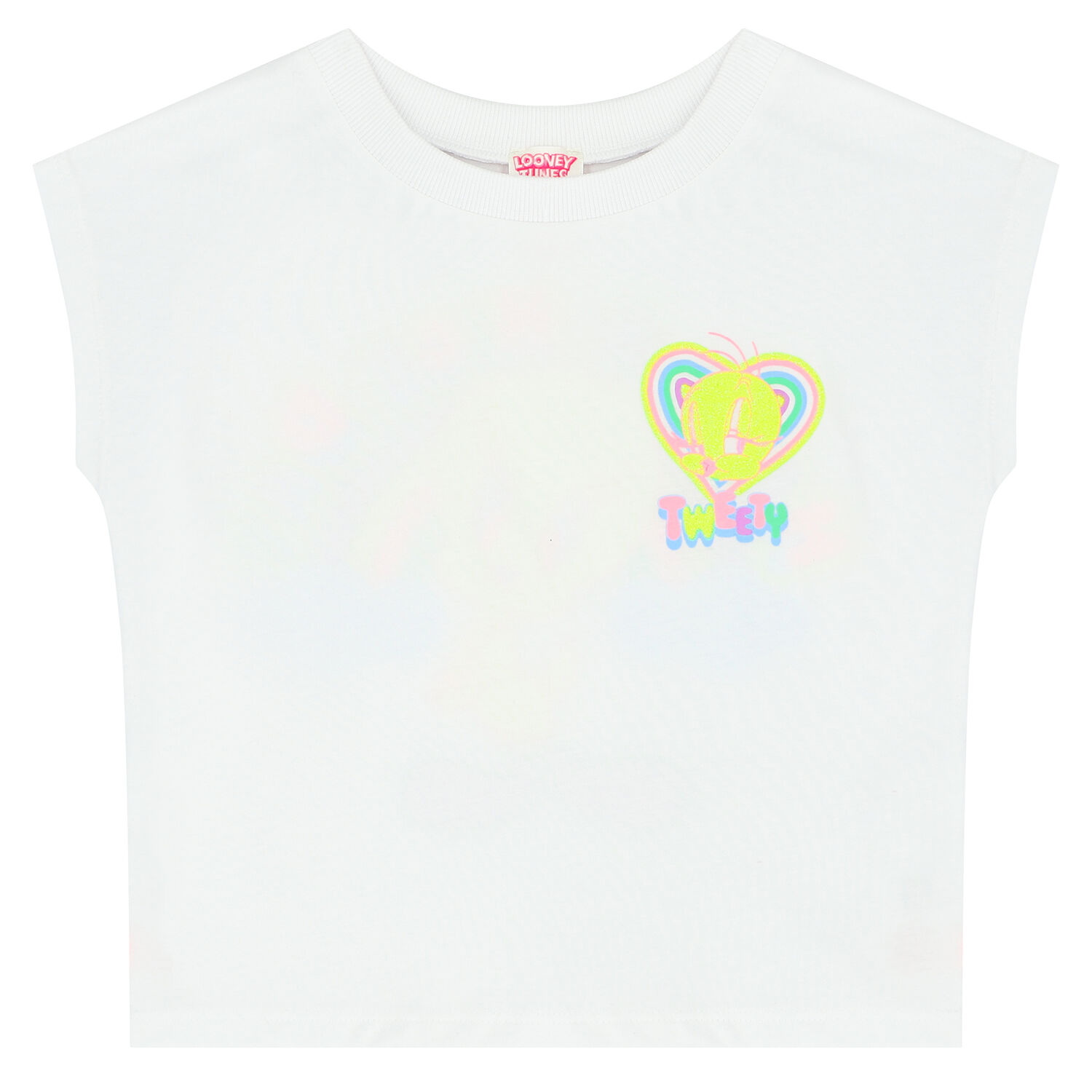 Girls White Tweety Bird T-Shirt, 1, hi-res image number null