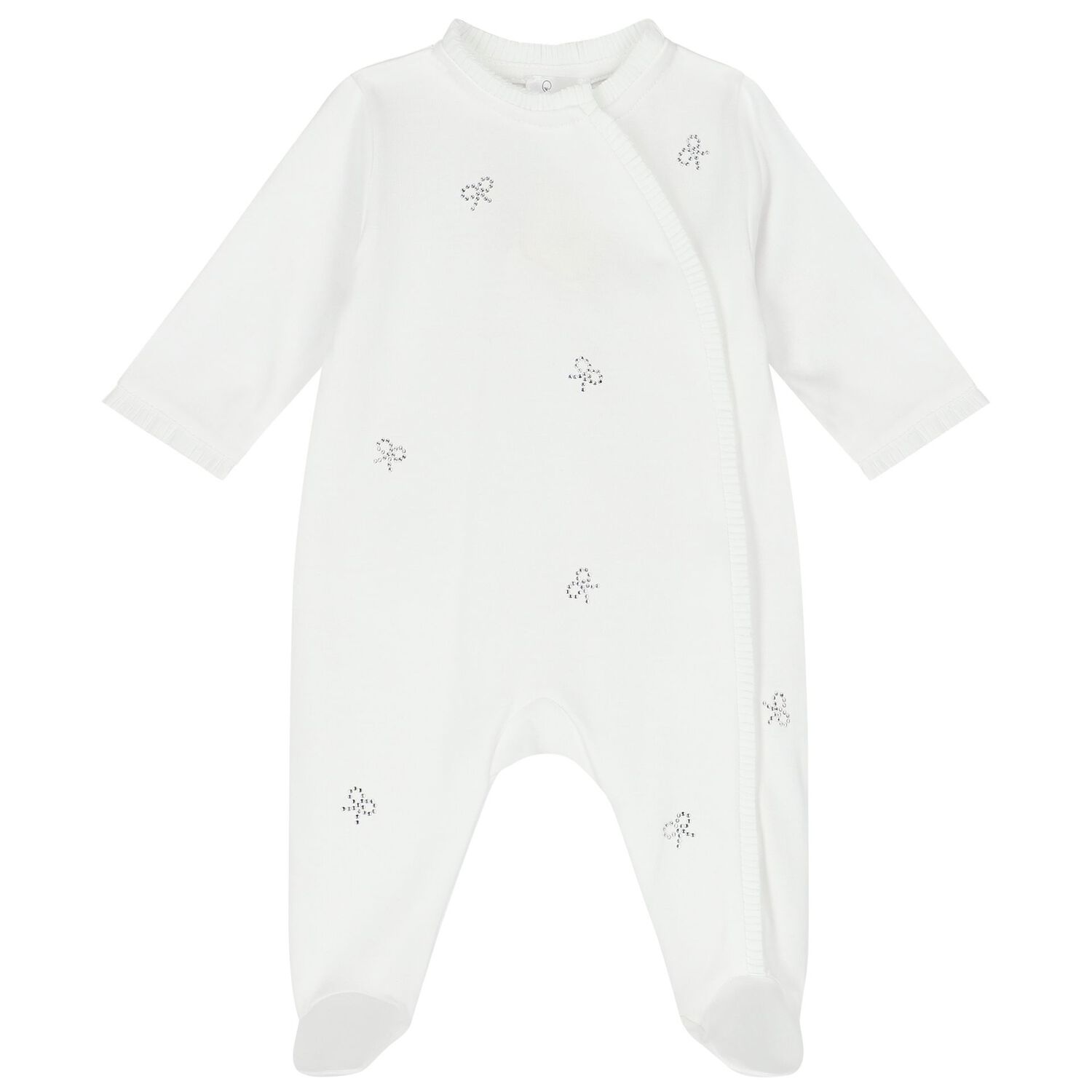 Baby Girls White Crystal Bow Babygrow Gift Set, 1, hi-res image number null