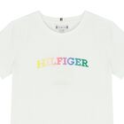 Girls White Logo T-Shirt, 2, hi-res