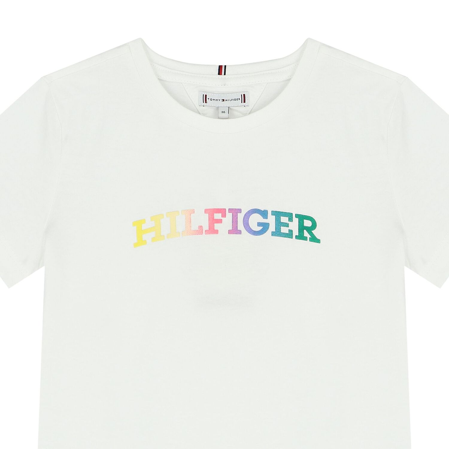 Girls White Logo T-Shirt, 2, hi-res image number null