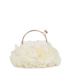 Girls Ivory Ruffled Chiffon Handbag, 1, hi-res