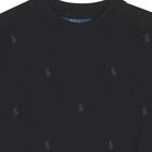 Girls Black Logo Sweatshirt, 1, hi-res