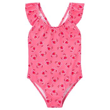 Girls Pink Crabs Swimsuit