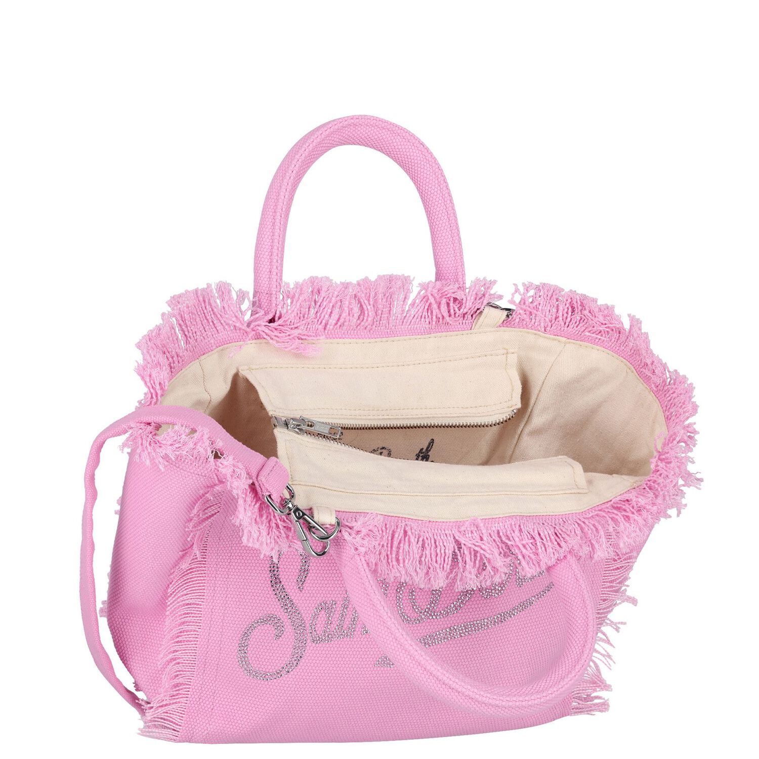 Girls Pink Logo Tote Bag, 1, hi-res image number null