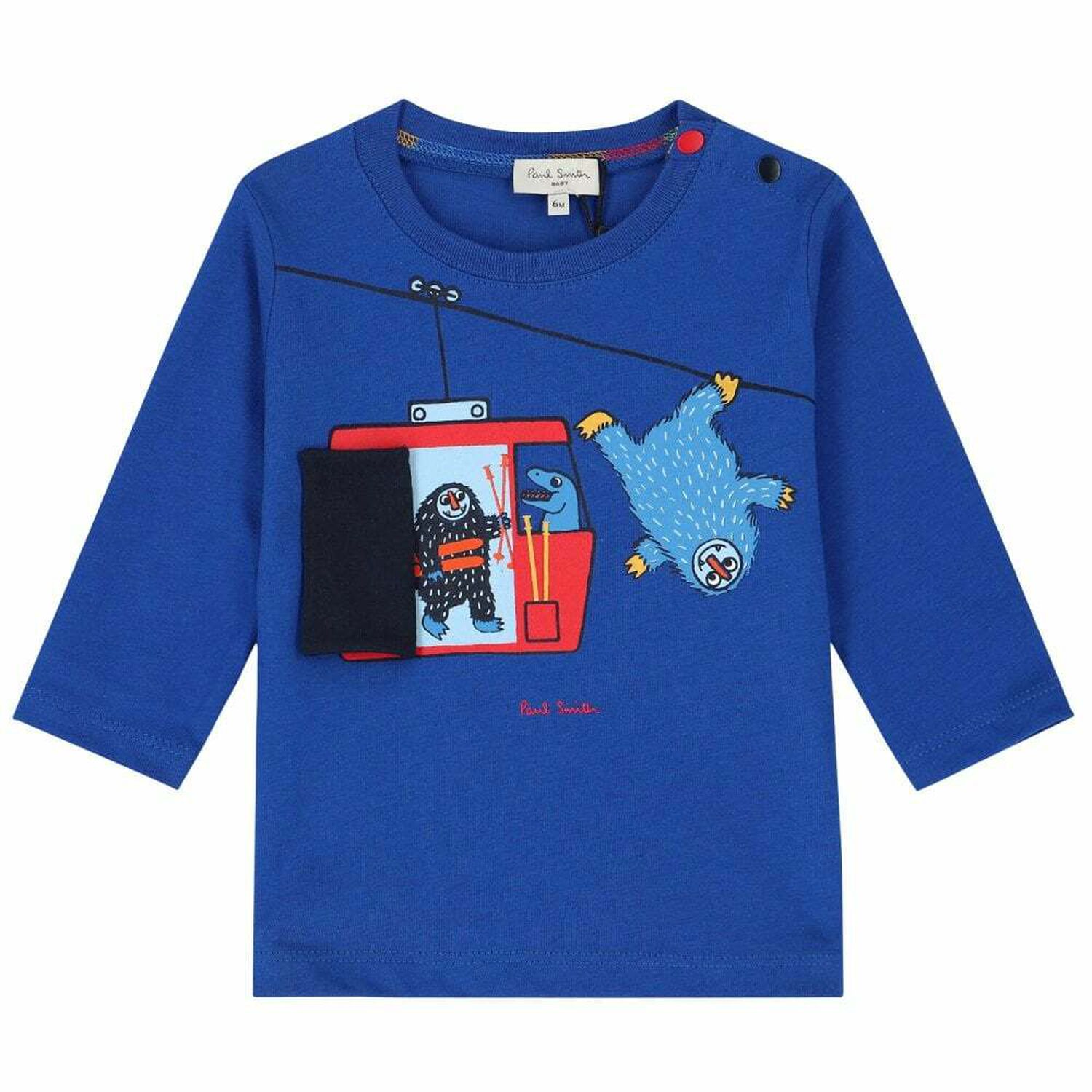 Boys Blue Yeti & Dino Long Sleeve Top, 2, hi-res image number null