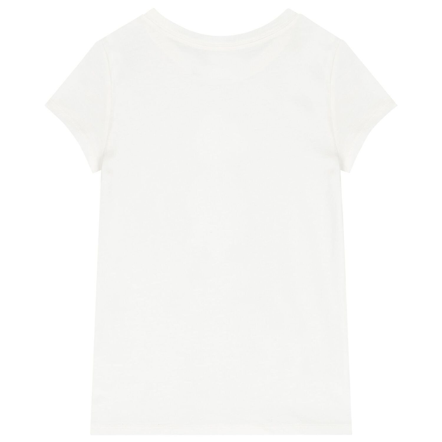 Girls White Polo Bear T-Shirt, 1, hi-res