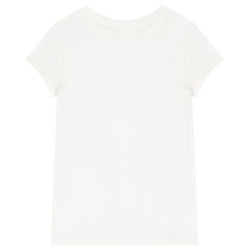 Girls White Polo Bear T-Shirt