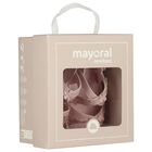 Baby Girls Pink Flower Sandals , 1, hi-res
