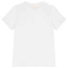 Boys White Logo T-Shirt , 1, hi-res