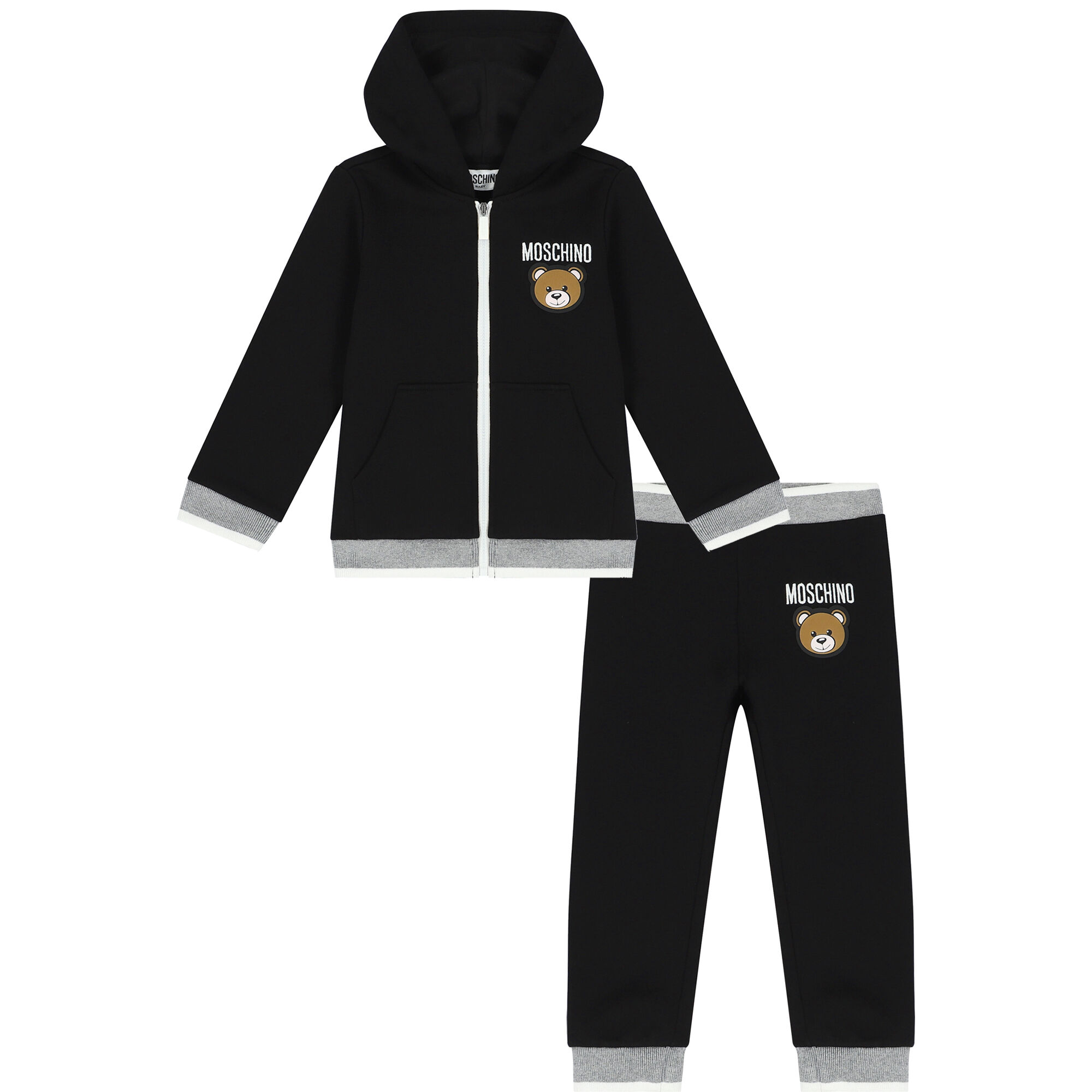 Moschino Black Teddy Bear Logo Tracksuit Junior Couture UK