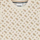 Younger Boys Beige Logo T-Shirt, 1, hi-res