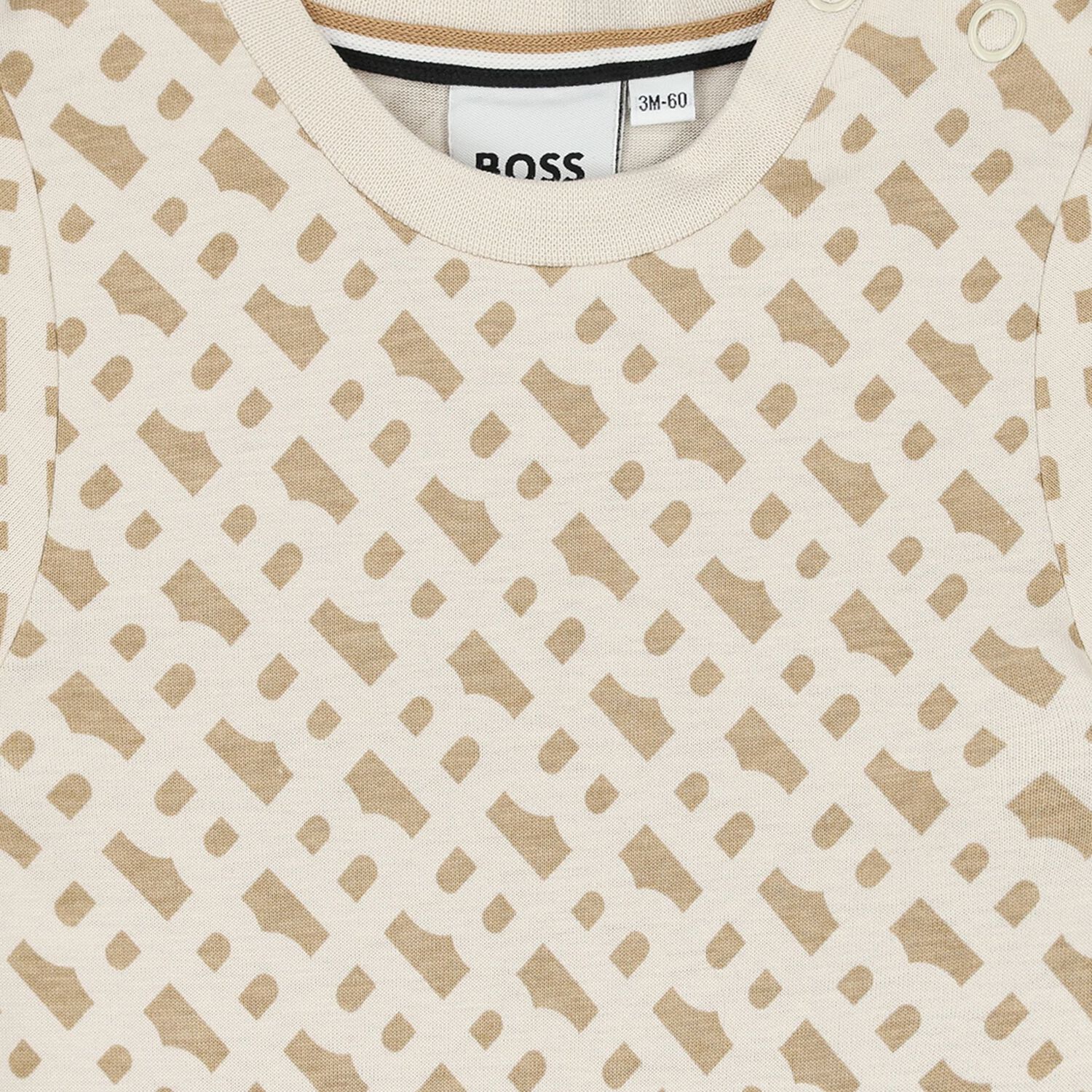 Younger Boys Beige Logo T-Shirt, 1, hi-res image number null
